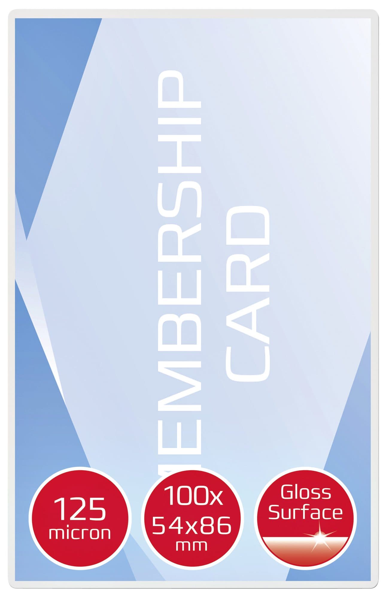 Lamineerhoes GBC creditcard 54x86mm 2x125micron 100 stuks 2