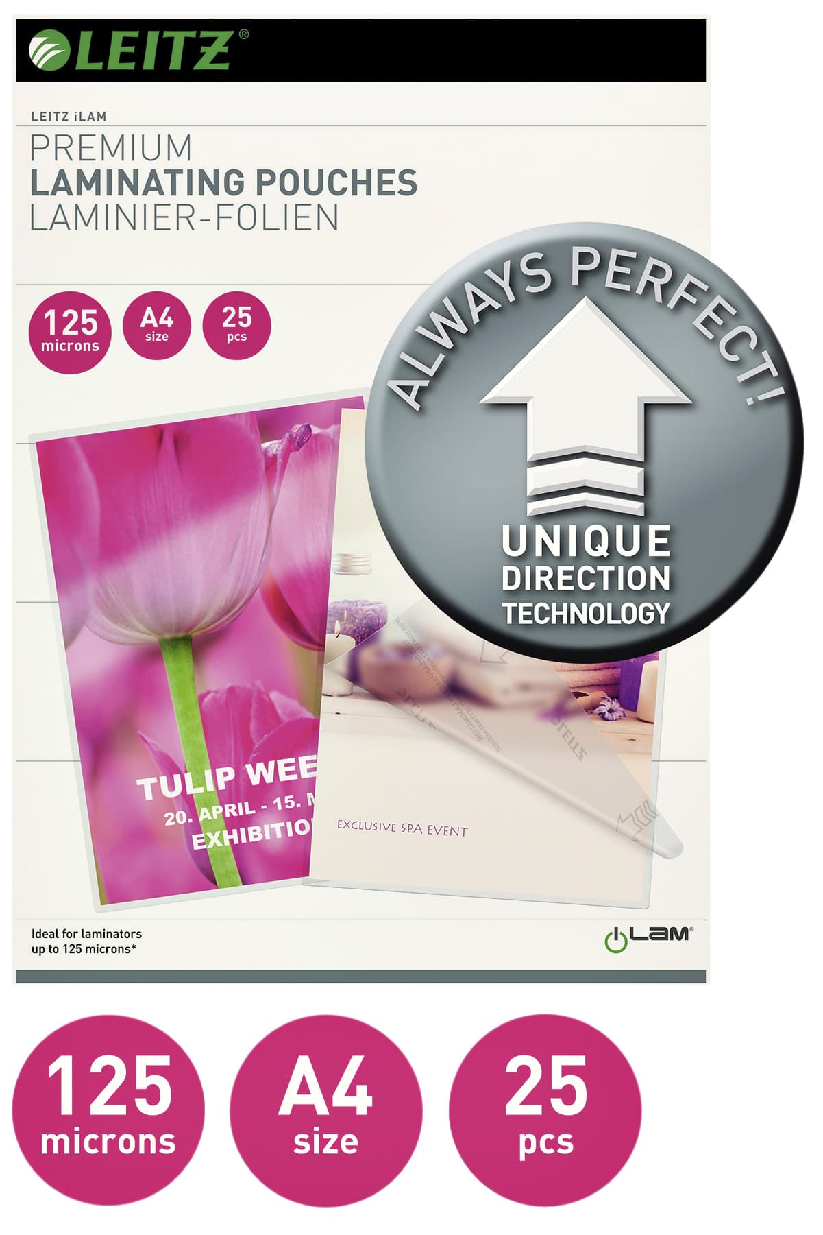 Lamineerhoes Leitz iLAM A4 2x125micron 25 stuks 2