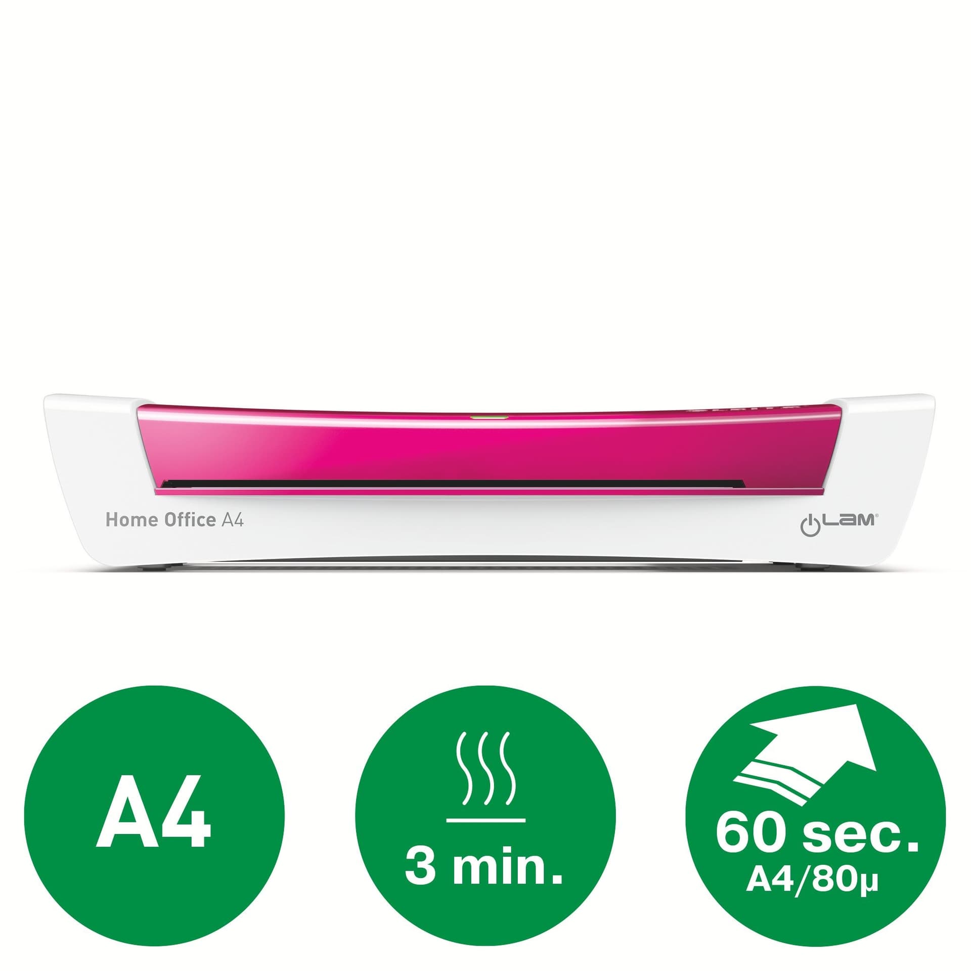 Lamineermachine Leitz iLAM Home Office A4 roze 2