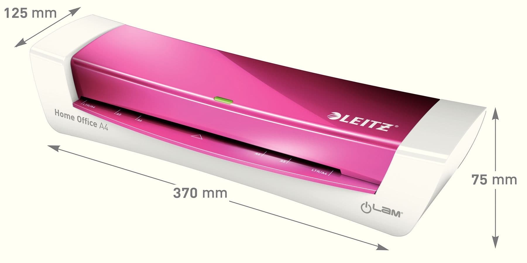 Lamineermachine Leitz iLAM Home Office A4 roze 3