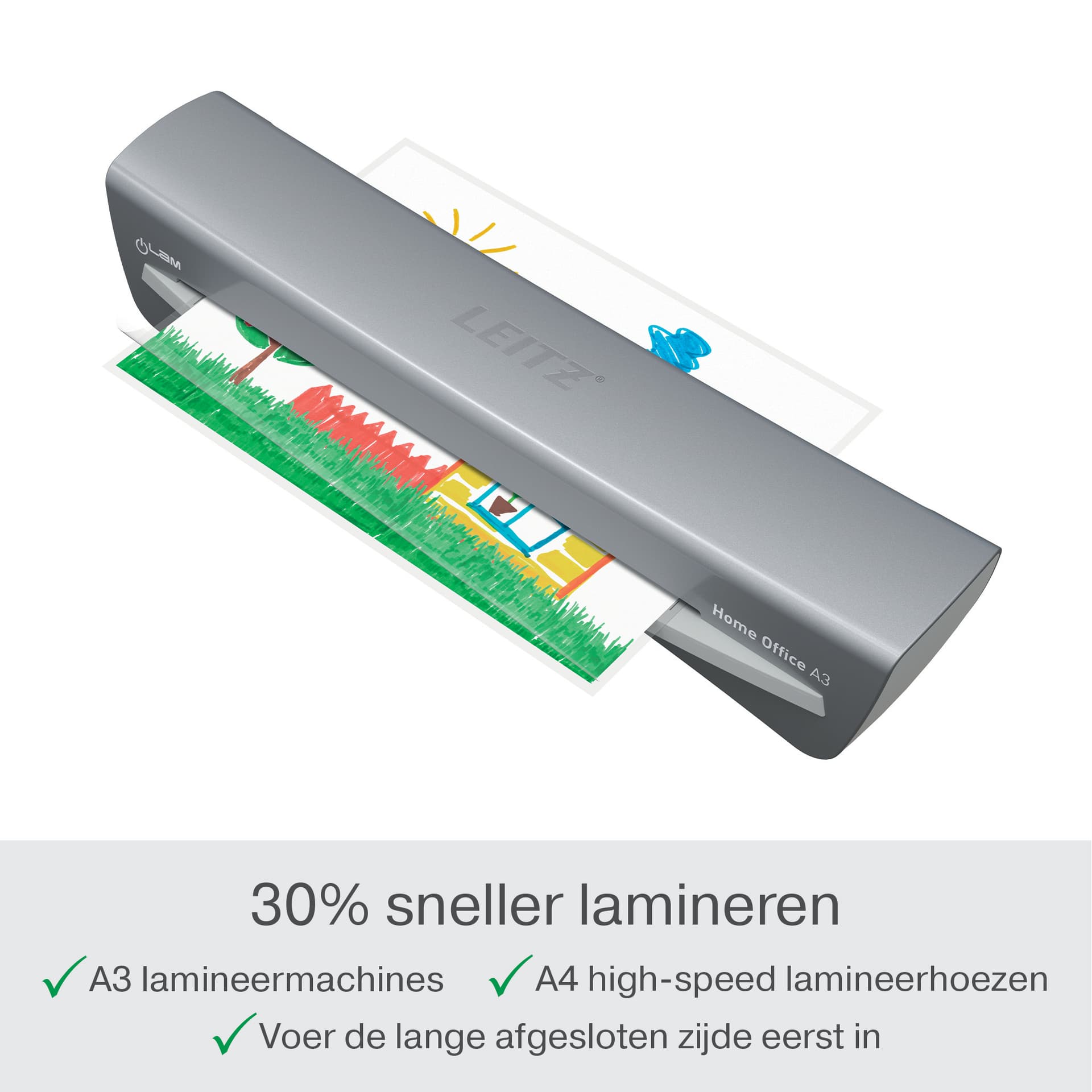 Lamineermachine Leitz iLAM Home Office A3 grijs 4