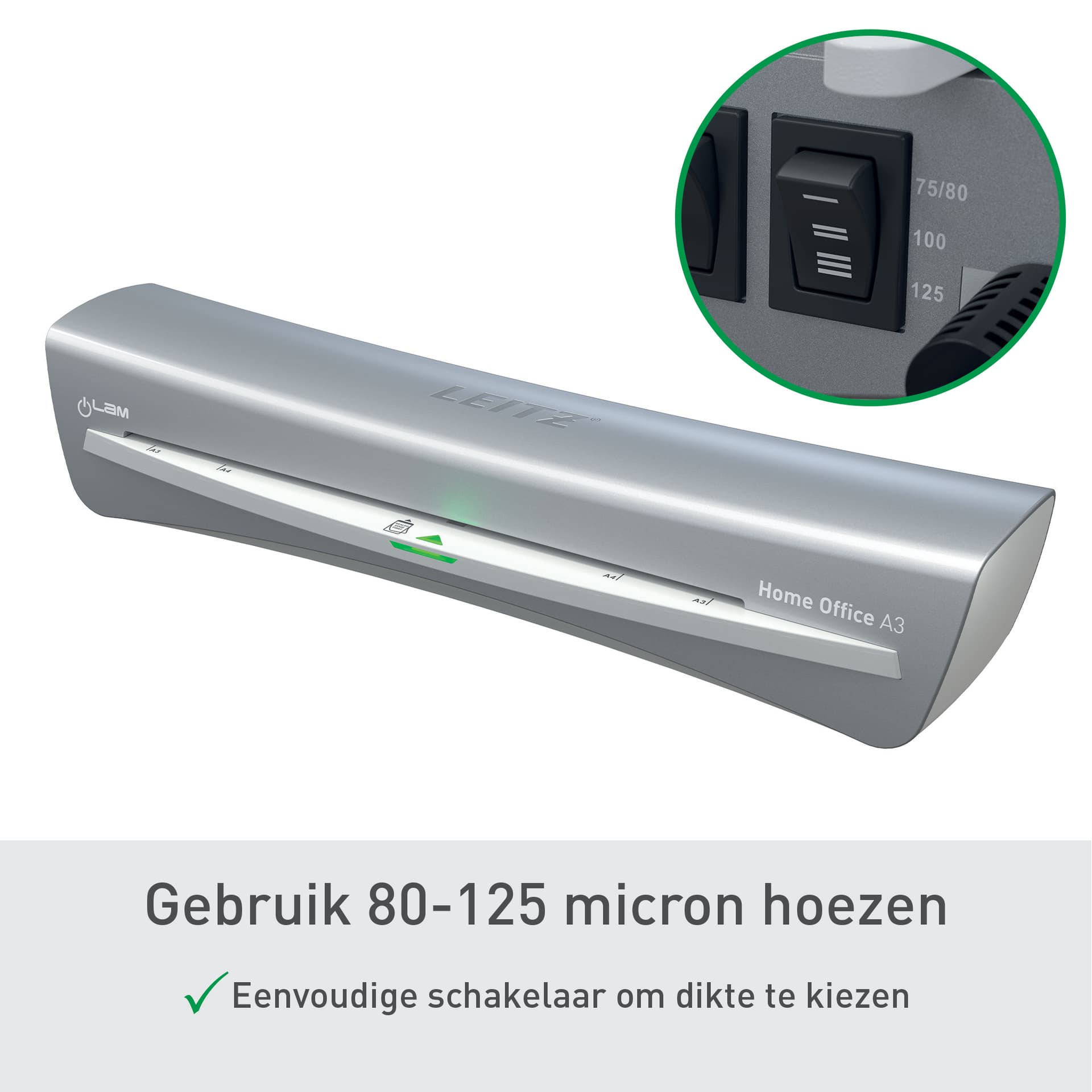 Lamineermachine Leitz iLAM Home Office A3 grijs 5