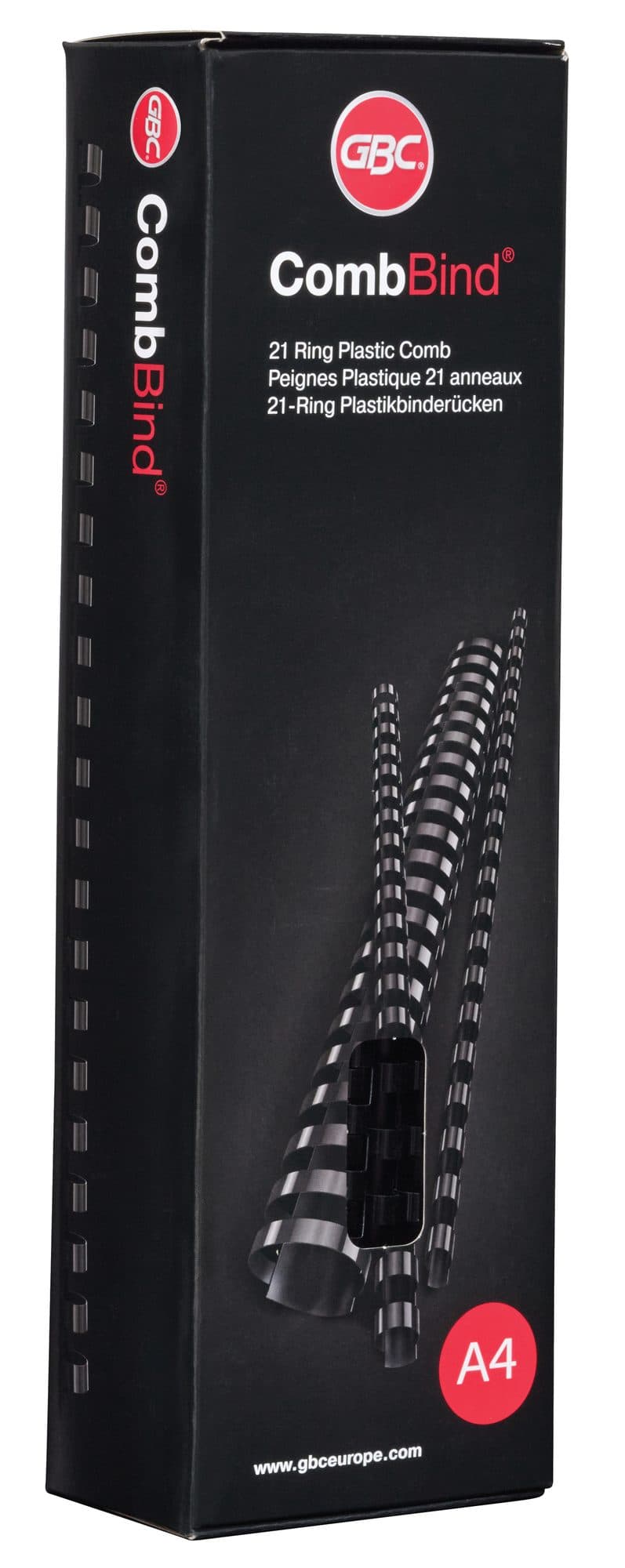 Bindrug GBC 8mm 21rings A4 zwart 100 stuks