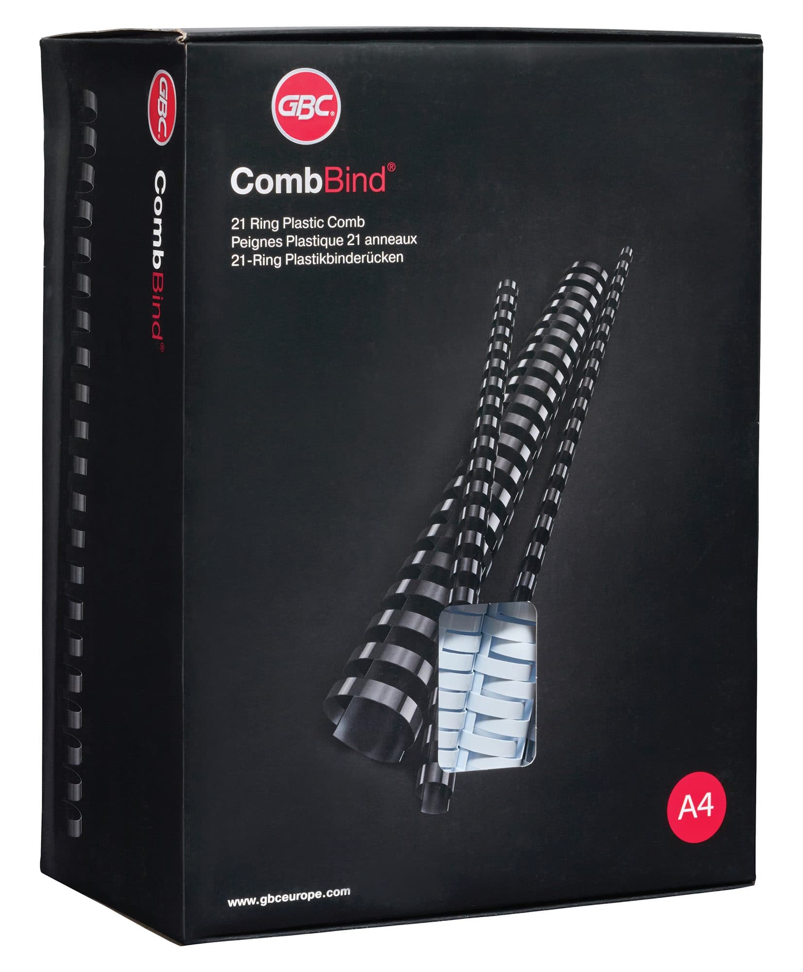Bindrug GBC 19mm 21rings A4 zwart 100 stuks