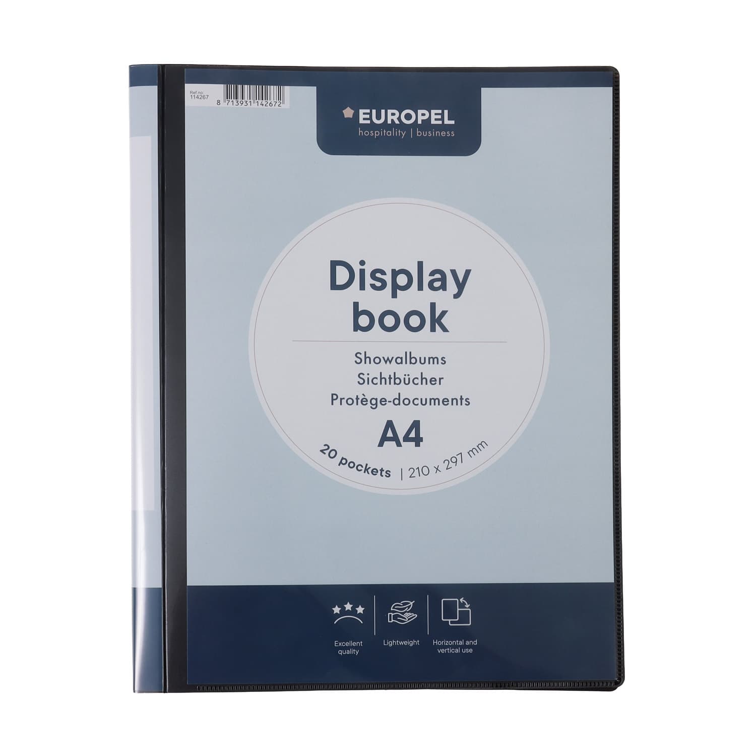 Showmap Europel Frontview A4 20-tassen antraciet 2