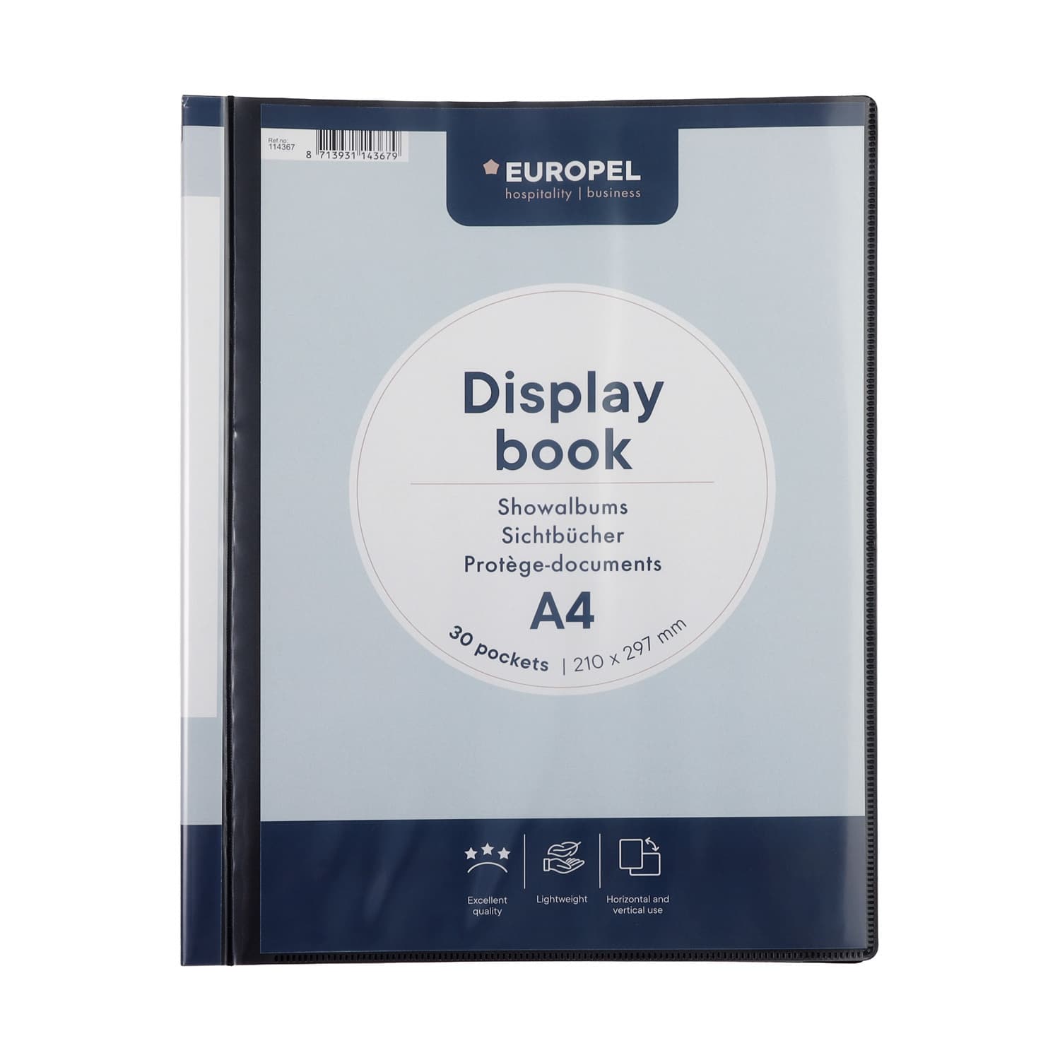 Showmap Europel Frontview A4 30-tassen antraciet 2