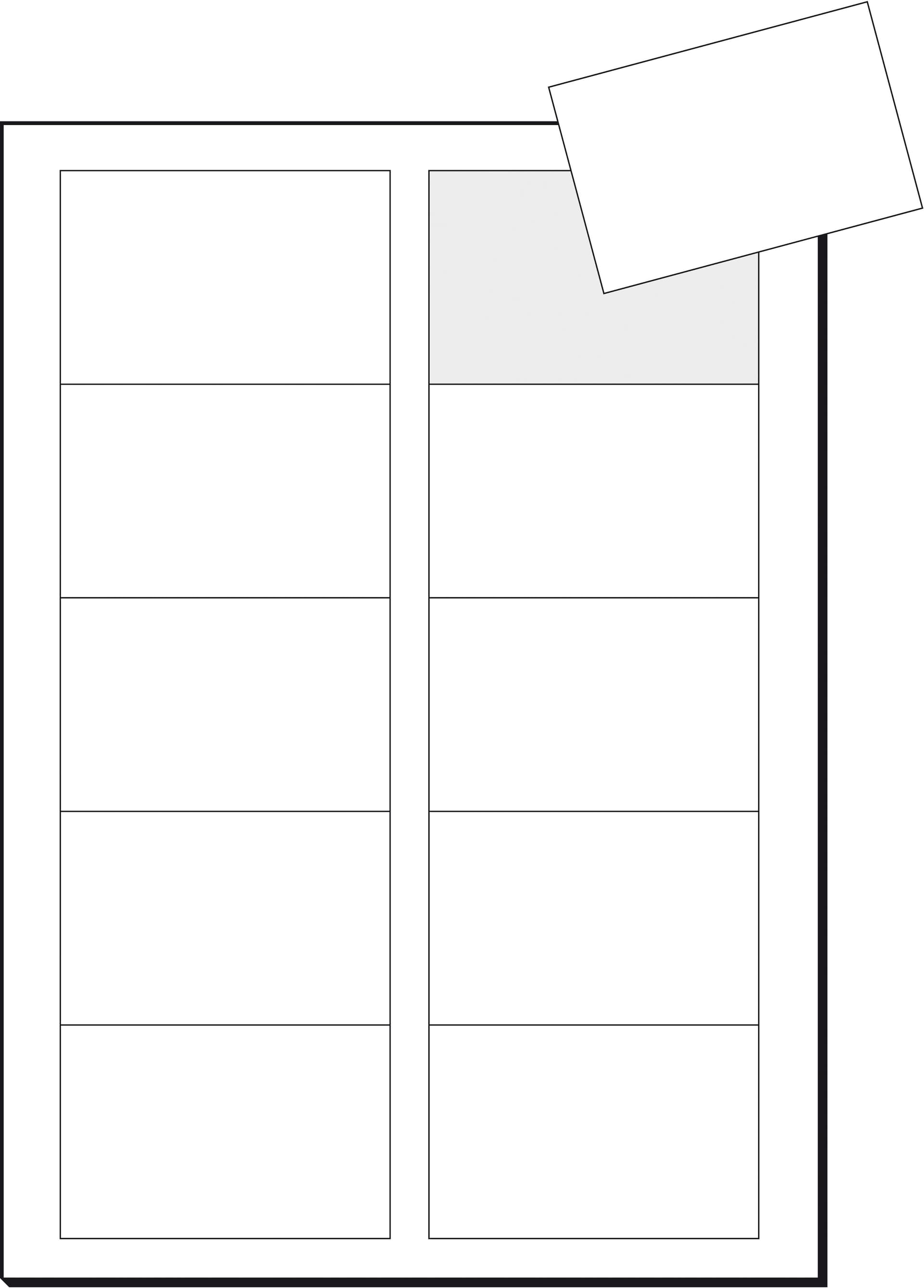 Visitekaart Sigel 85x55mm 225gr gladde zijden wit 100 stuks 2