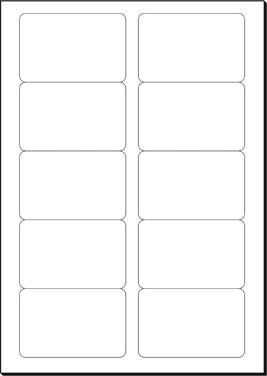 Visitekaart Sigel 85x55mm blanco 225gr ronde hoeken wit 100 stuks 2