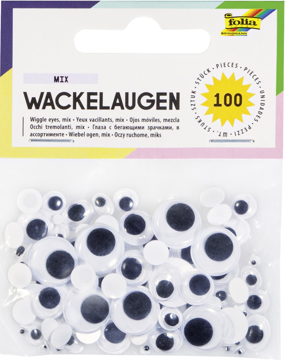 Wiebelogen Folia 100 stuks 6 formaten wit 100 stuks
