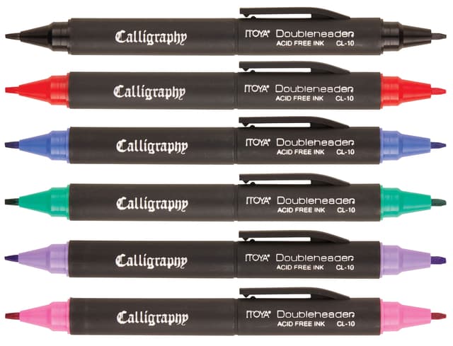 Kalligrafiepen Itoya CL-10 1.5 èn 3.0mm blauw 2