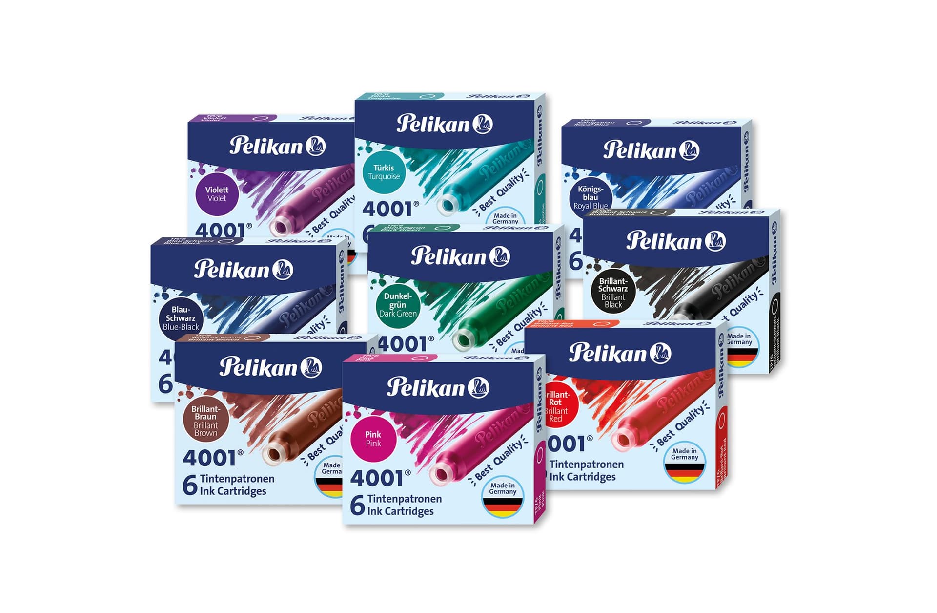 Inktpatroon Pelikan 4001 violet 6 stuks 2