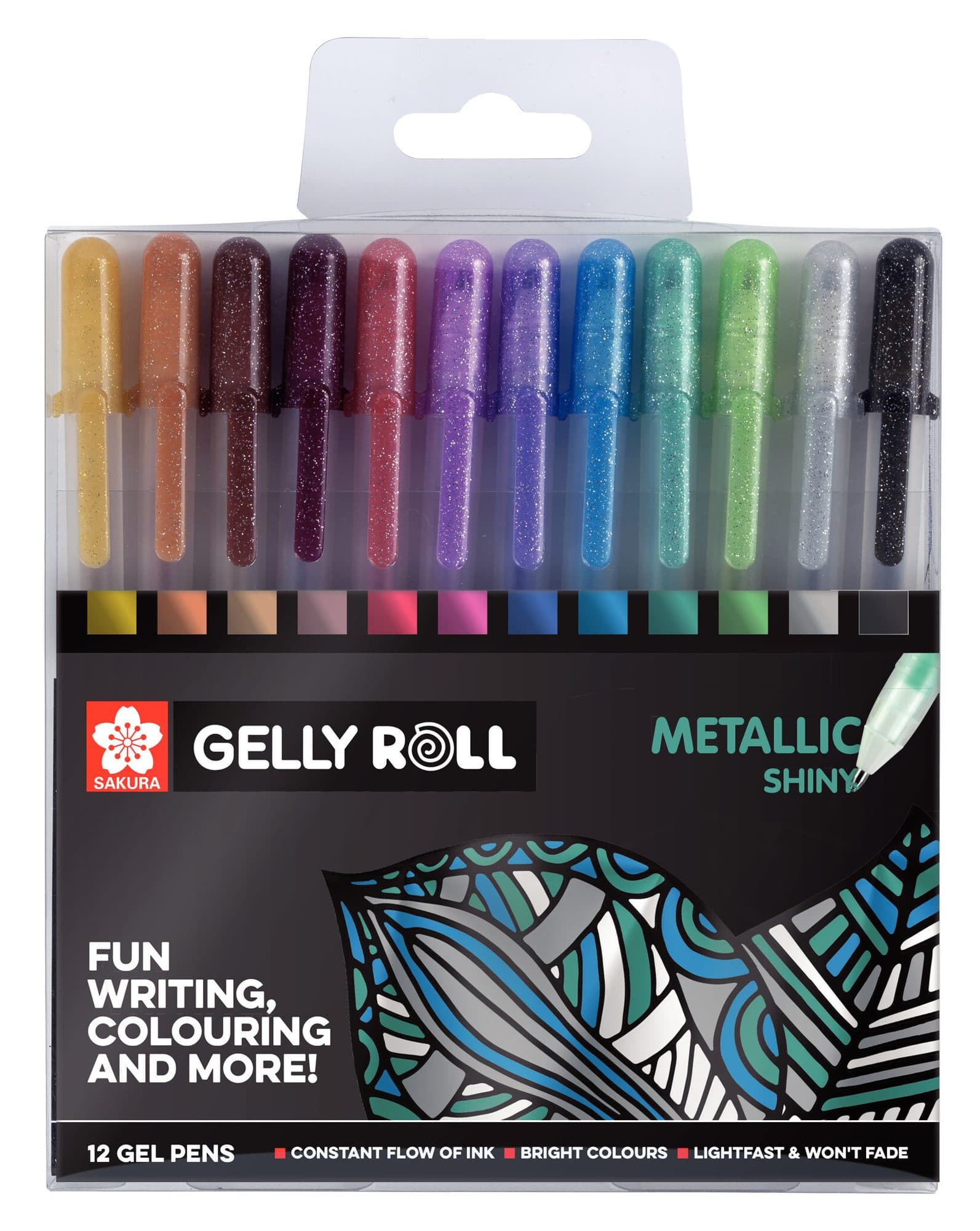 Gelschrijver Sakura Gelly Roll Metallic set à 12 kleuren 2