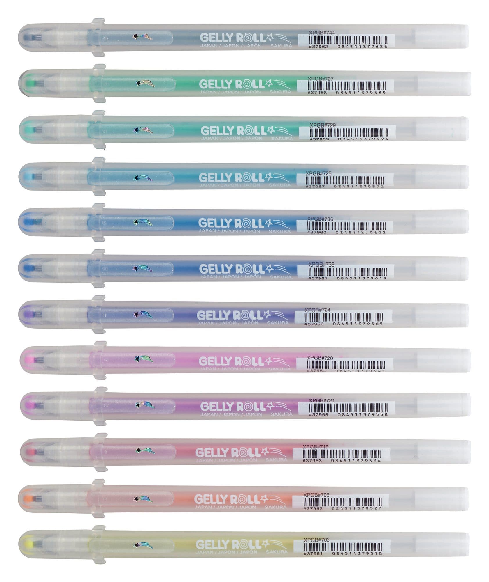 Gelschrijver Sakura Gelly Roll Stardust set à 12 kleuren