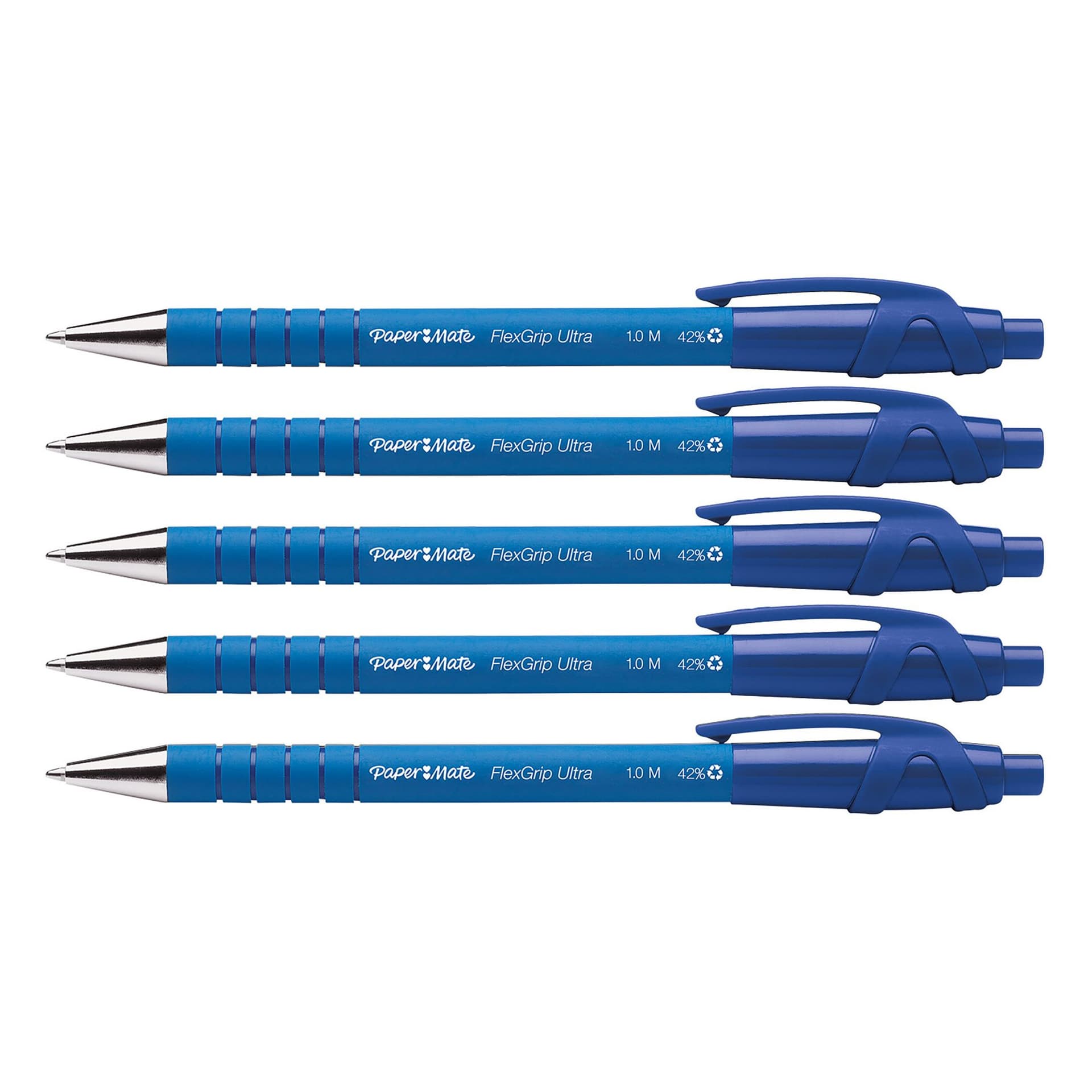 Balpen Paper Mate Flexgrip Ultra medium blauw blister à 5 stuks 2