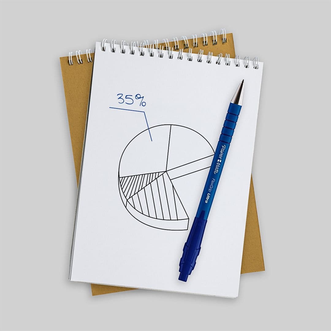 Balpen Paper Mate Flexgrip Ultra medium zwart valuepack 30+6 gratis 5