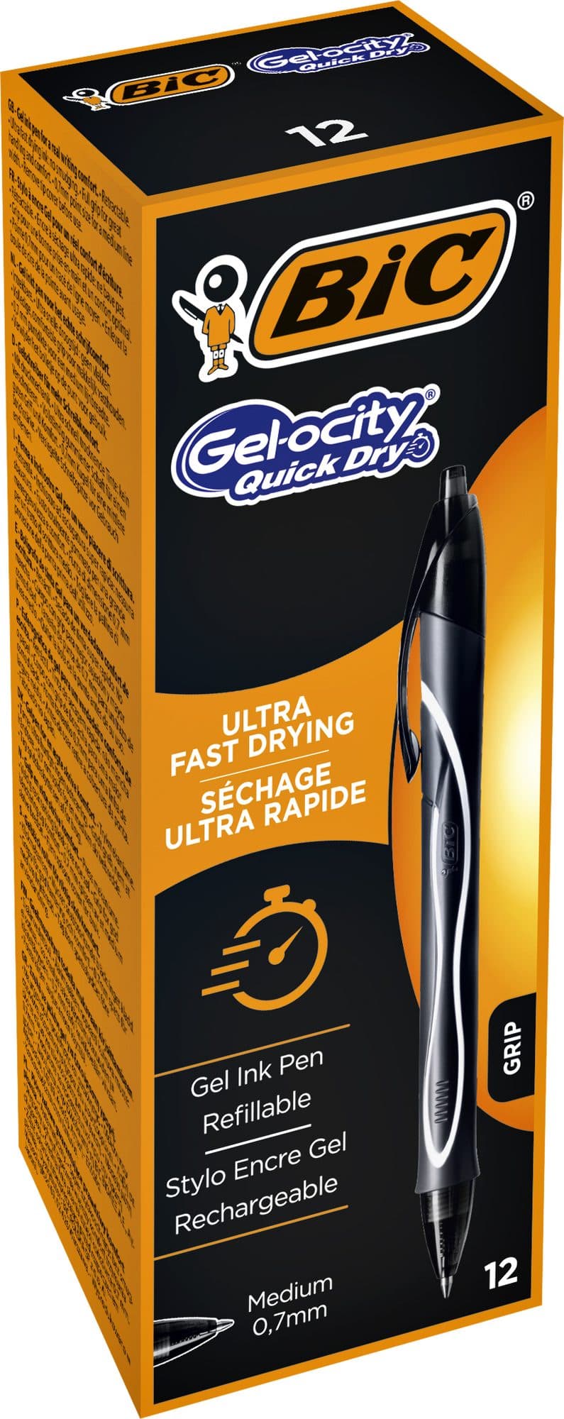 Gelschrijver Bic Gel-ocity quick dry medium zwart 2
