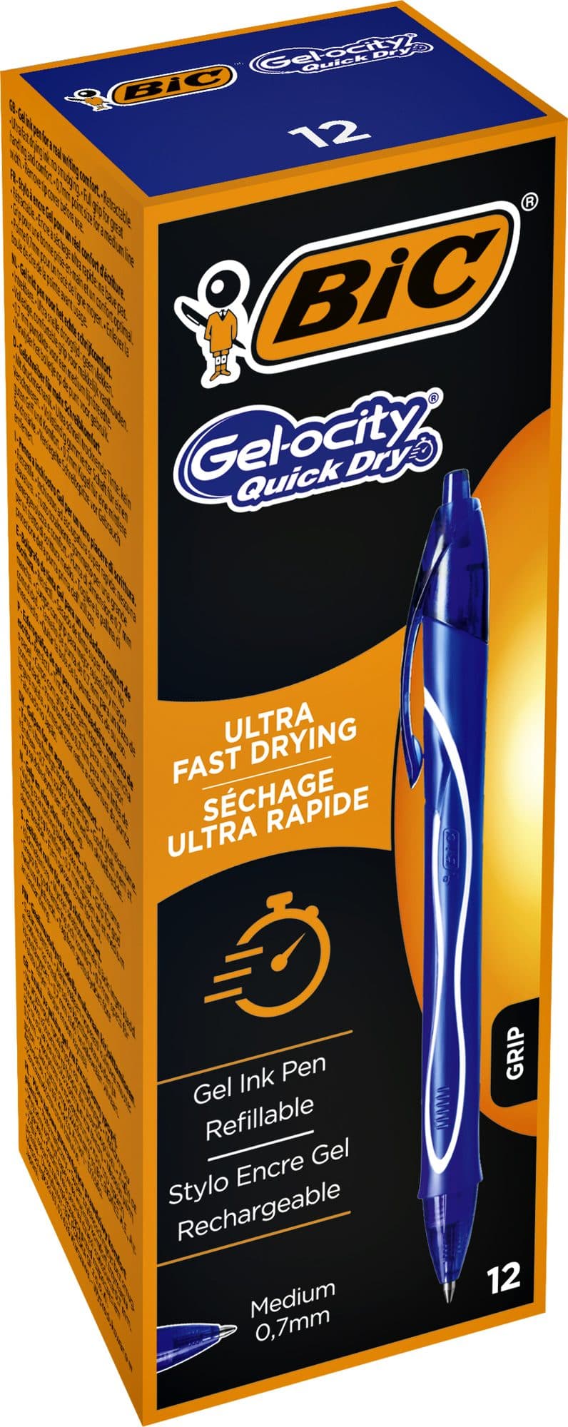 Gelschrijver Bic Gel-ocity quick dry medium blauw 2