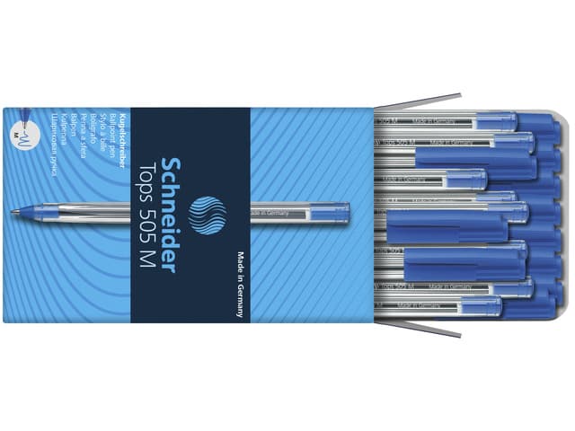 Balpen Schneider Tops 505 medium blauw 2