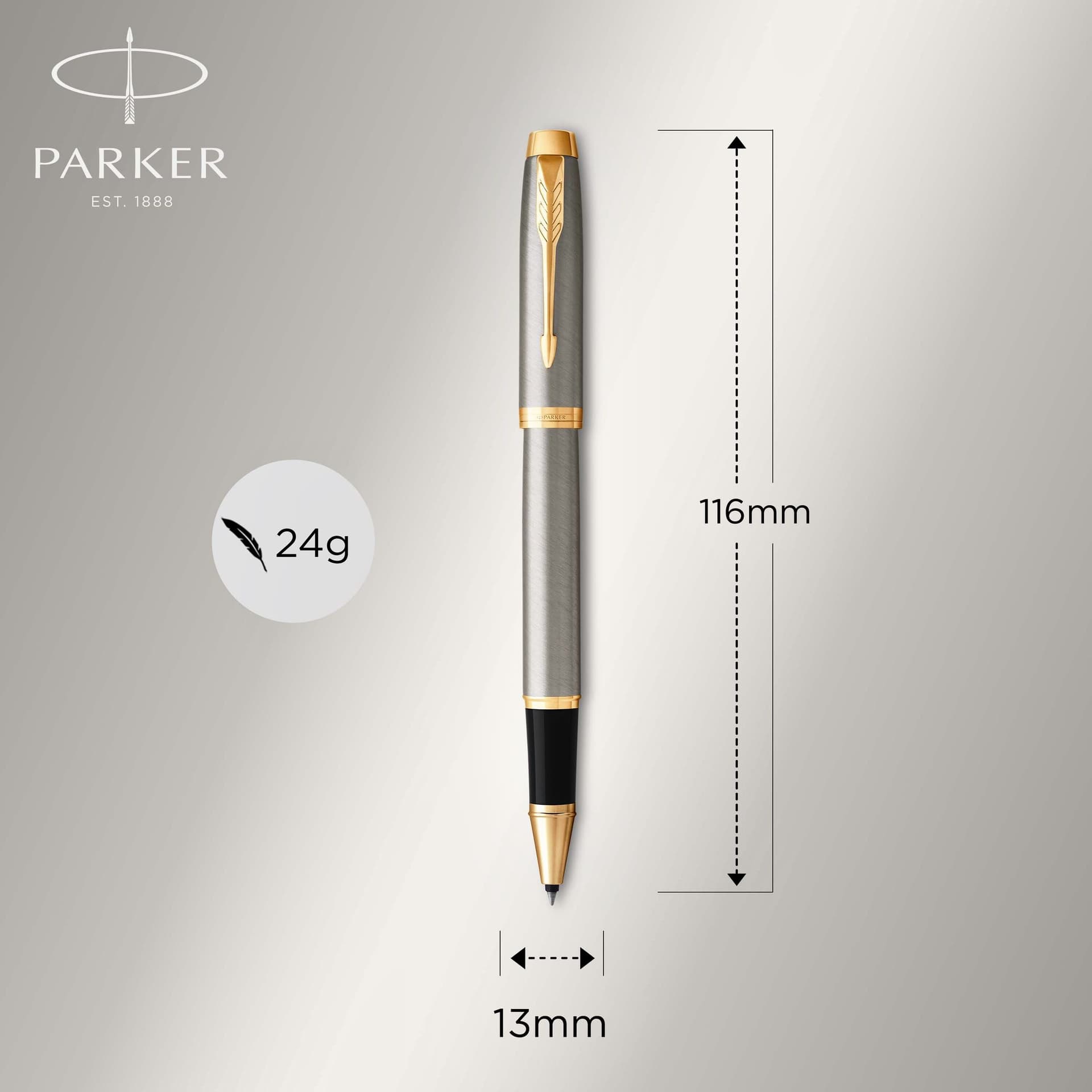 Balpen en Rollerpen Parker IM brushed metal GT medium 2 stuks 3