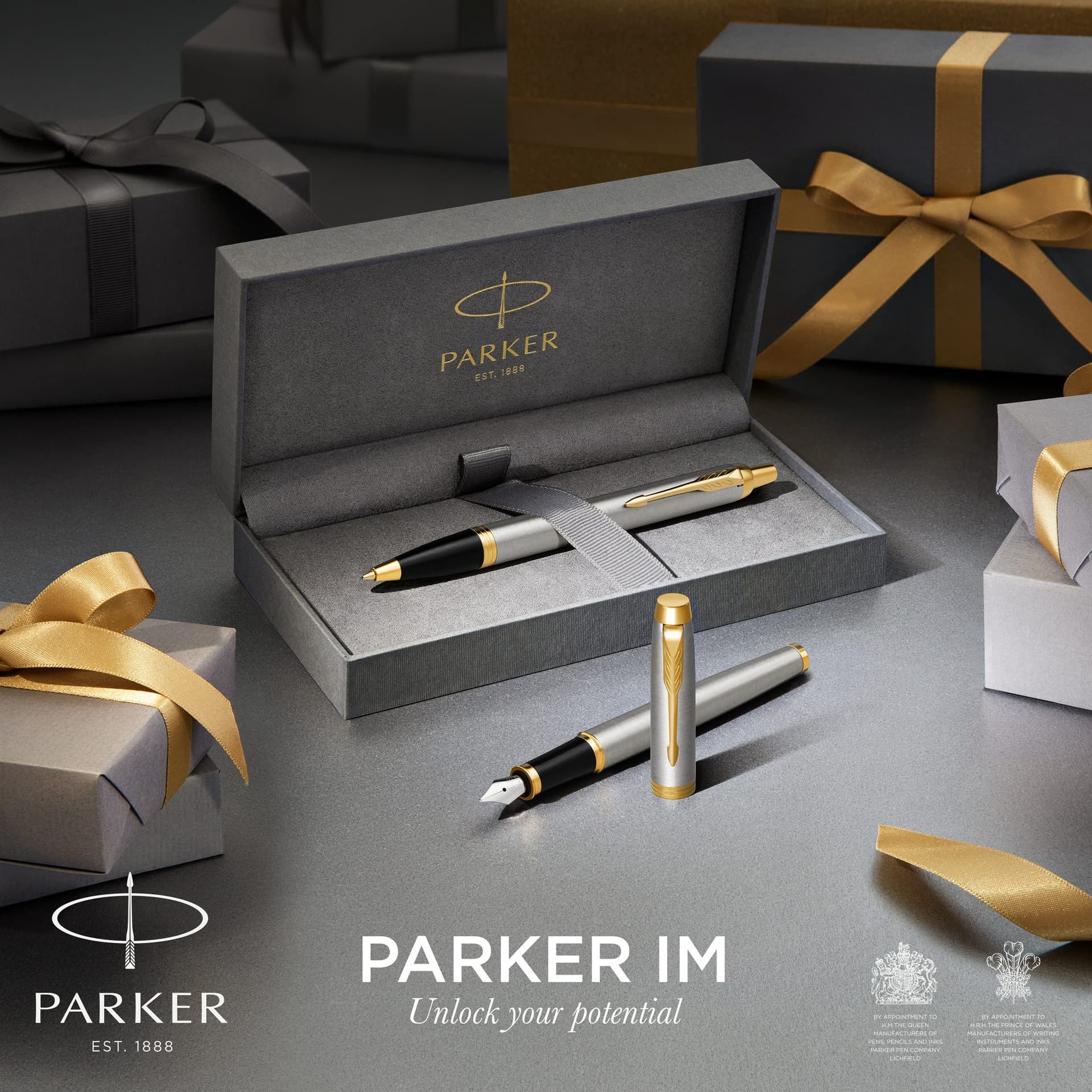Balpen en Rollerpen Parker IM brushed metal GT medium 2 stuks 5