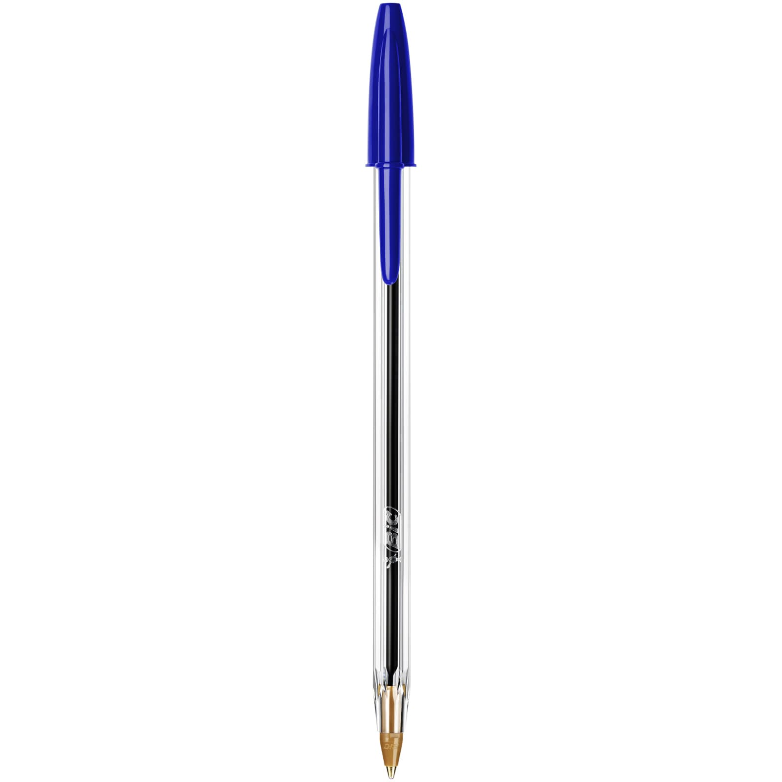 Balpen Bic Cristal medium blauw in tubo verpakking 2