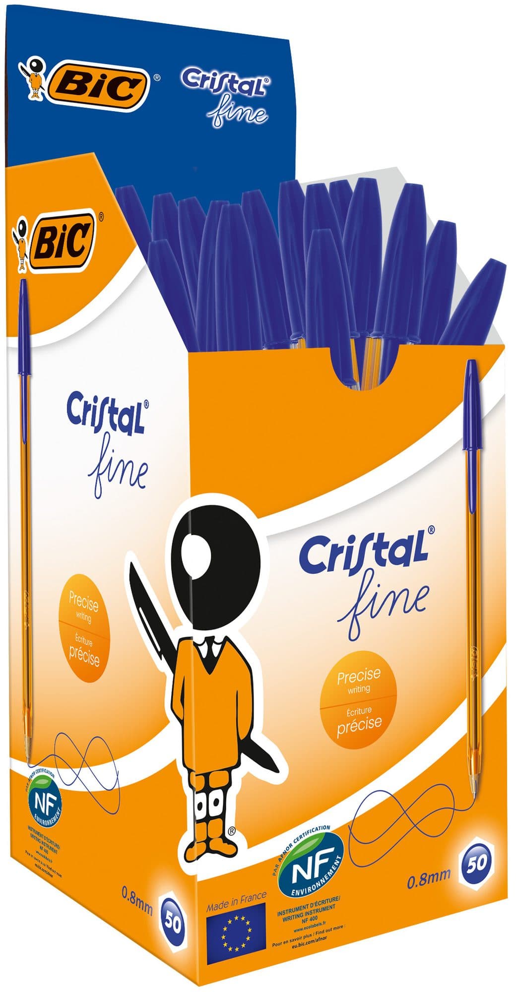 Balpen Bic Cristal fijn blauw