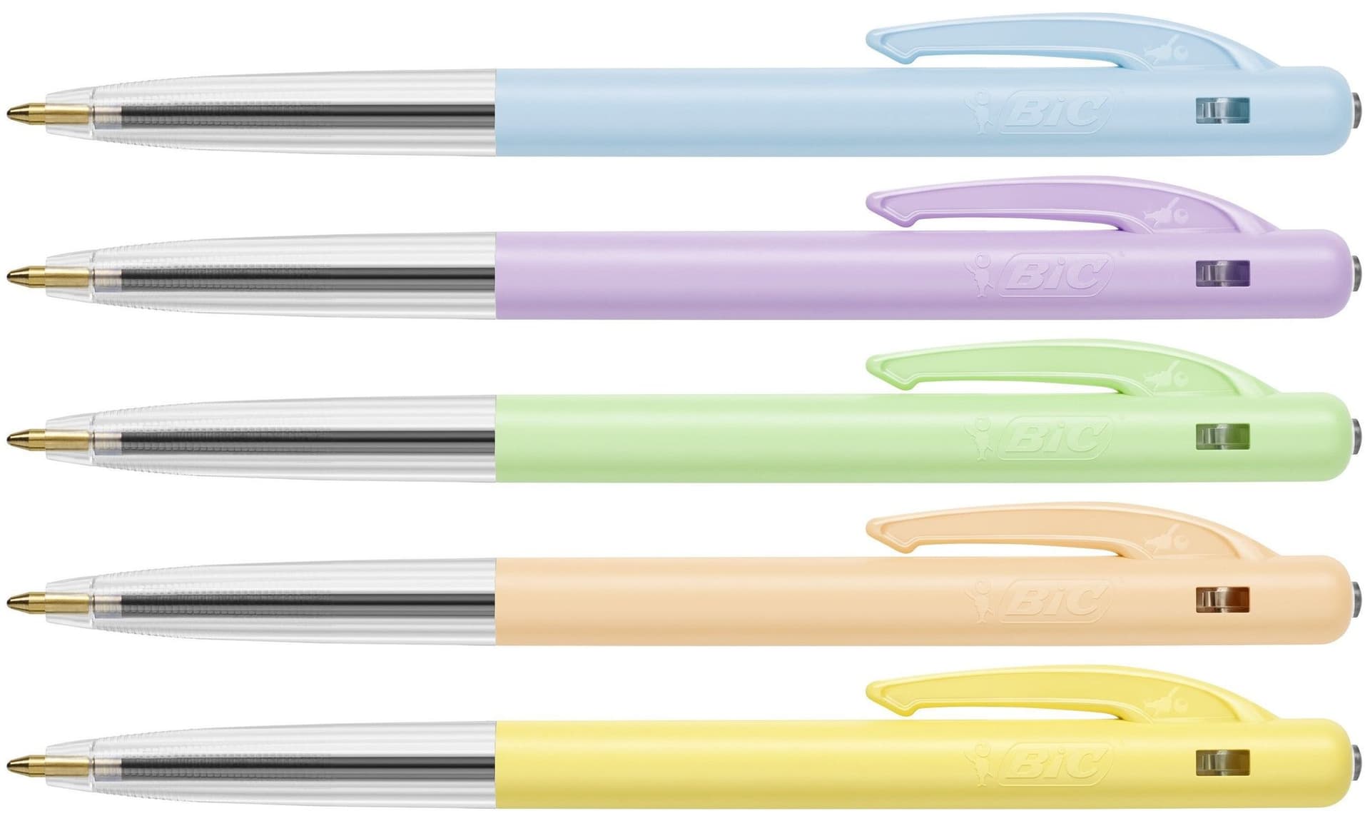 Balpen Bic M10 medium pastel assorti 8+2 gratis 2