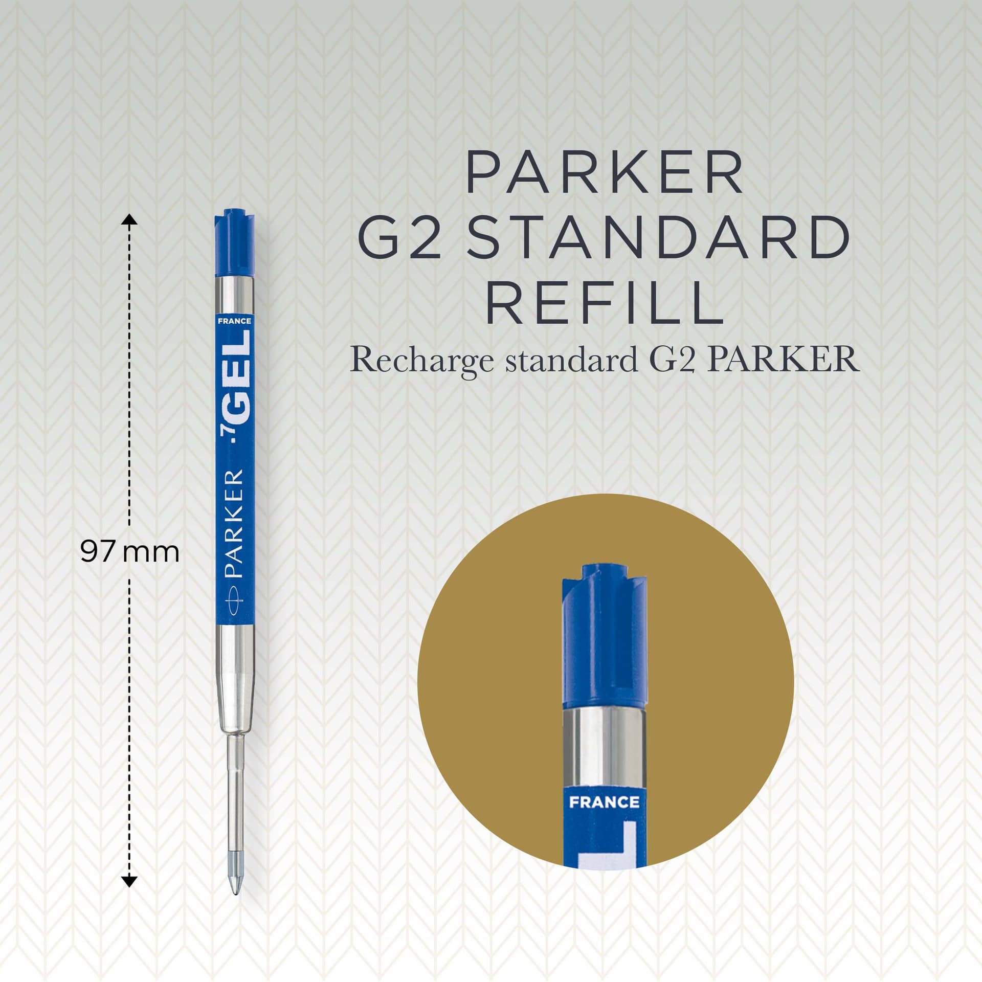 Gelschrijvervulling Parker Quink medium blauw blister à 1 stuk 3