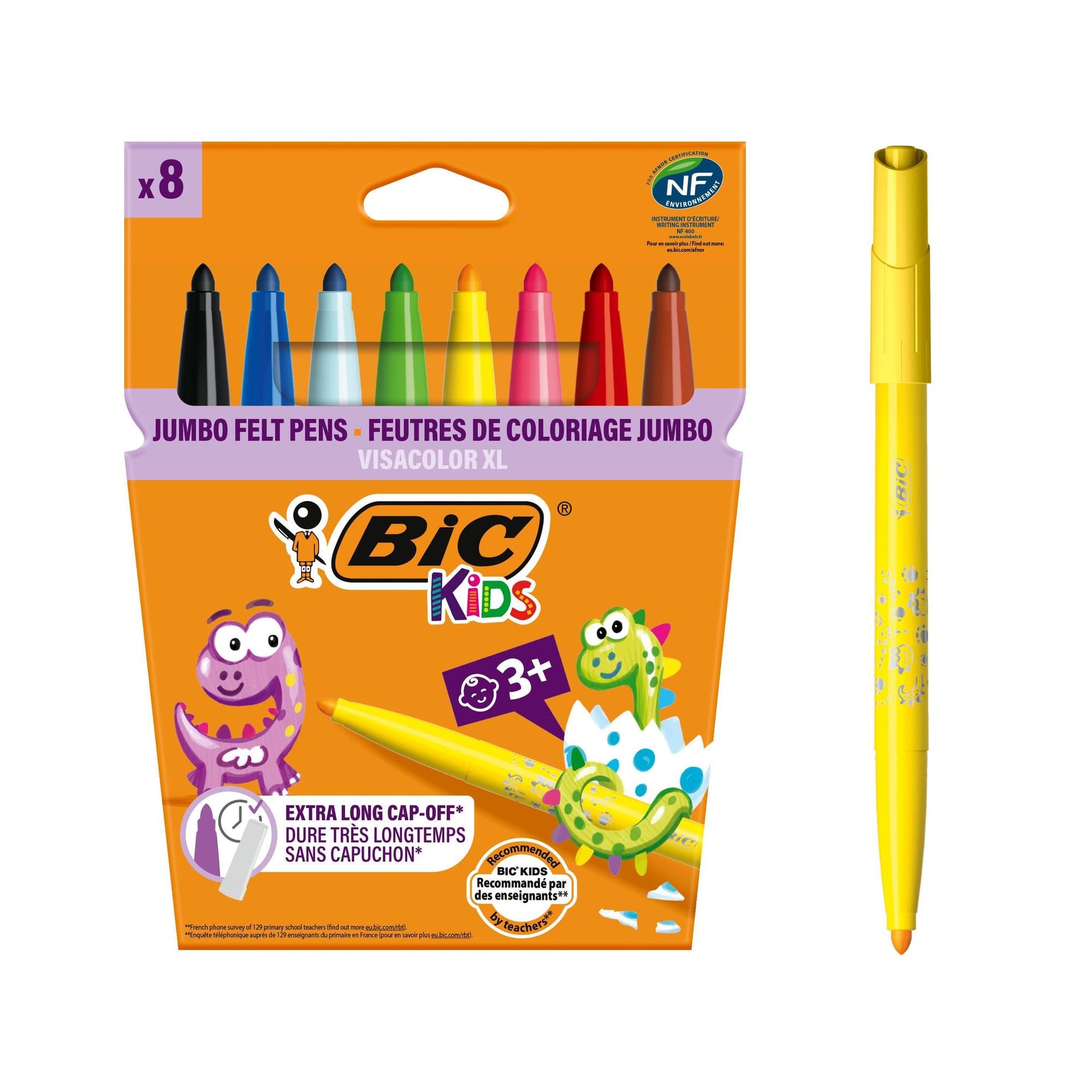 Kleurstiften BicKids Visacolor XL assorti blister à 8 stuks