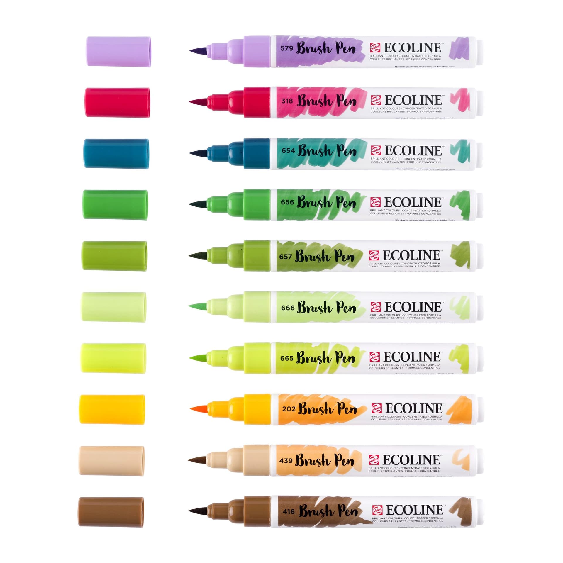 Brushpen Talens Ecoline set à 10 stuks botanisch 2