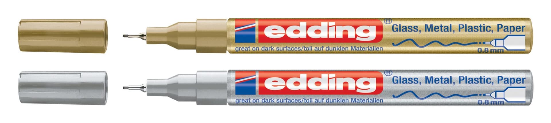 Paintmarker Edding 780 op oliebasis 0.8mm zilver blister à 1 stuk 3