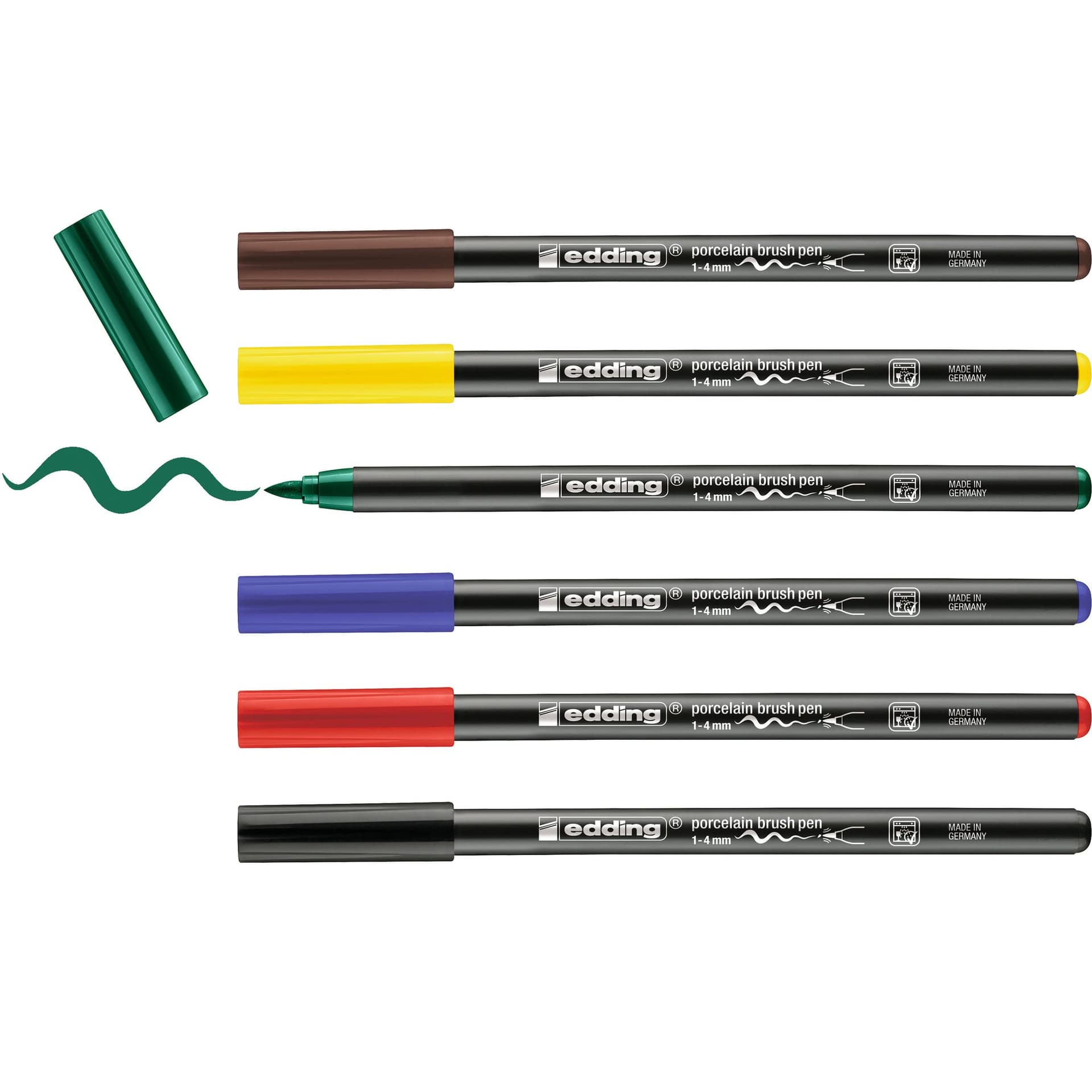 Brushpen edding 4200 porselein assorti etui à 6 stuks 2