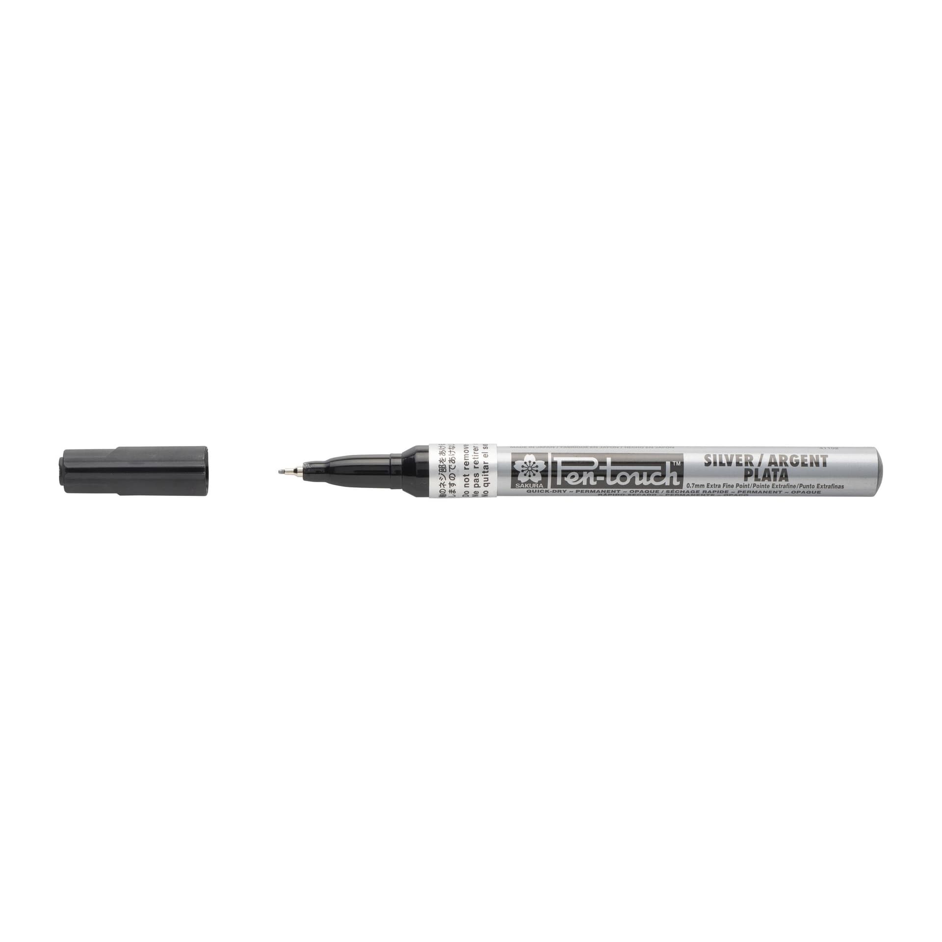 Viltstift Sakura Pen-touch extra fijn zilver 2