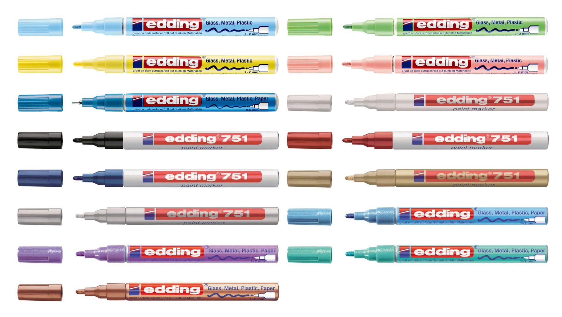 Paintmarker edding 751 op oliebasis 1-2mm goud 3