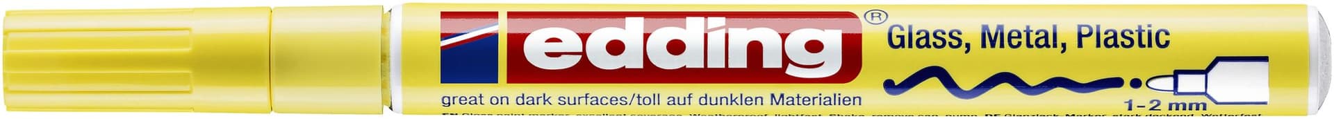 Paintmarker edding 751 op oliebasis 1-2mm pastel geel 2