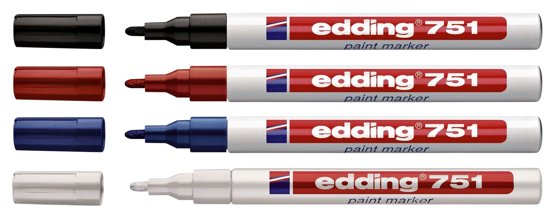 Paintmarker edding 751 op oliebasis 1-2mm zwart 2
