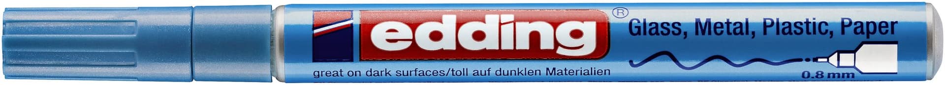 Viltstift Edding 780 lakmarker rond 0.8mm metallic lichtblauw 2