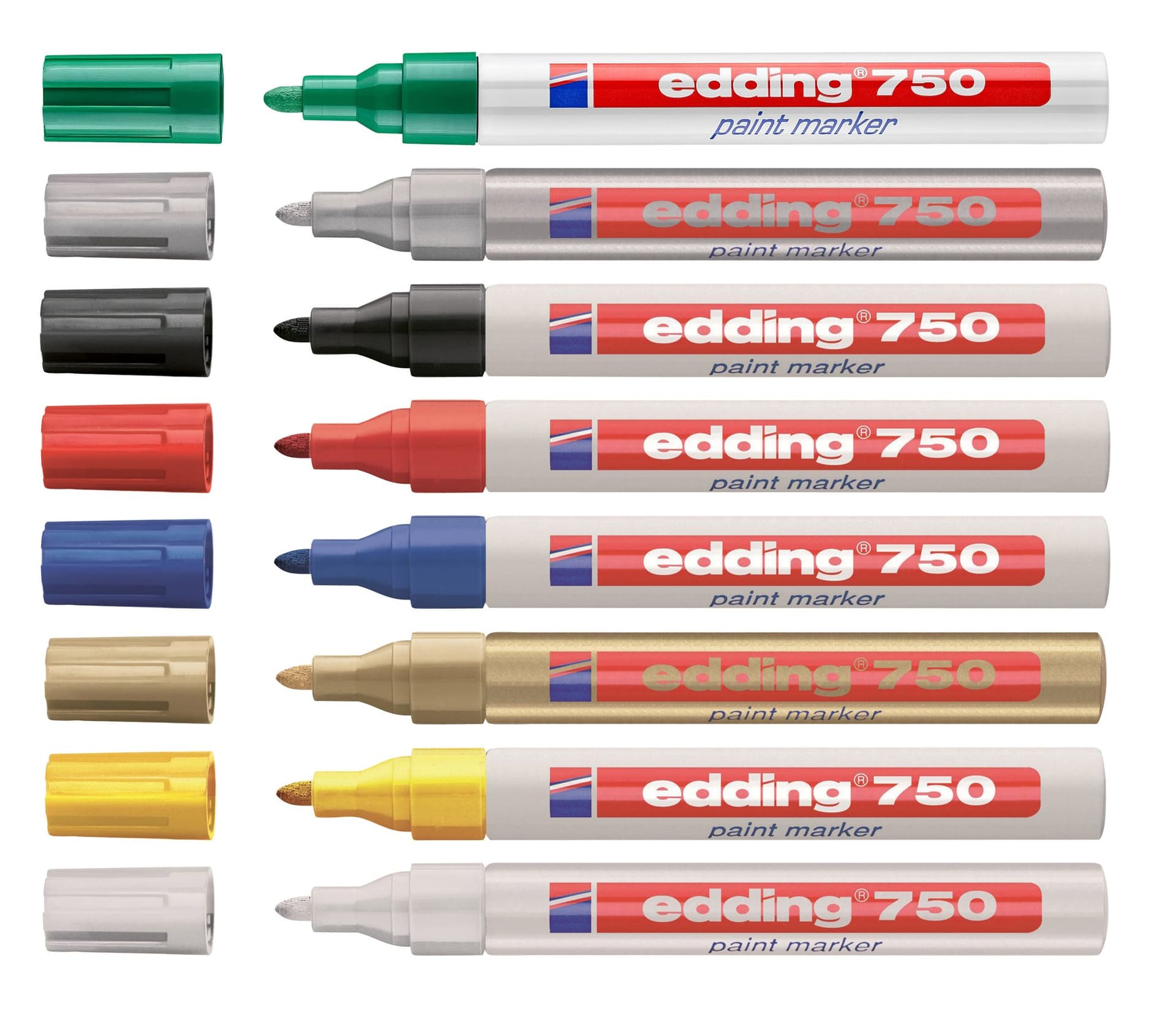 Paintmarker edding 750 op oliebasis 2-4mm wit 3