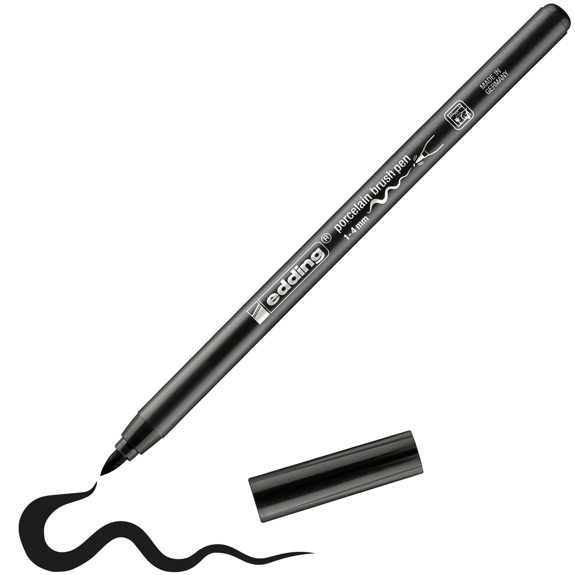 Brushpen edding 4200 porselein zwart 4