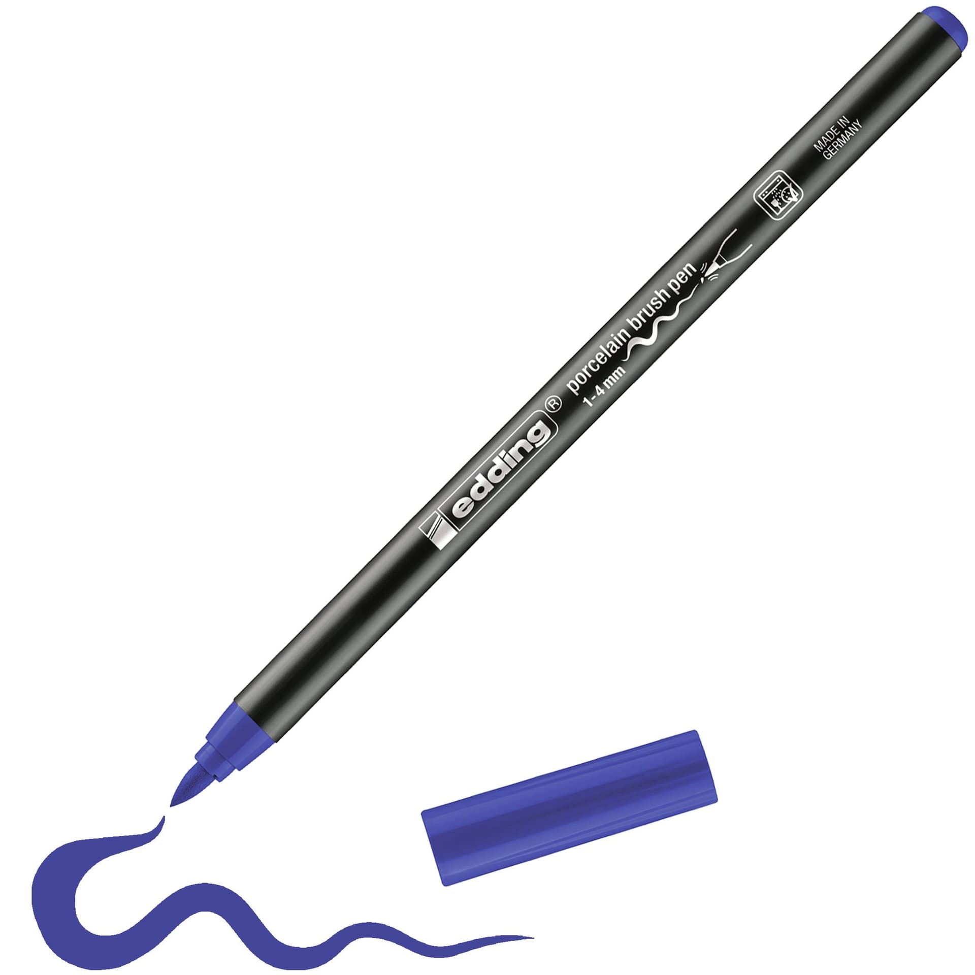 Brushpen edding 4200 porselein blauw 4