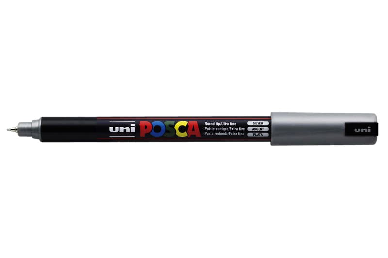 Paintmarker Uni POSCA PC1MR extra fijn zilver