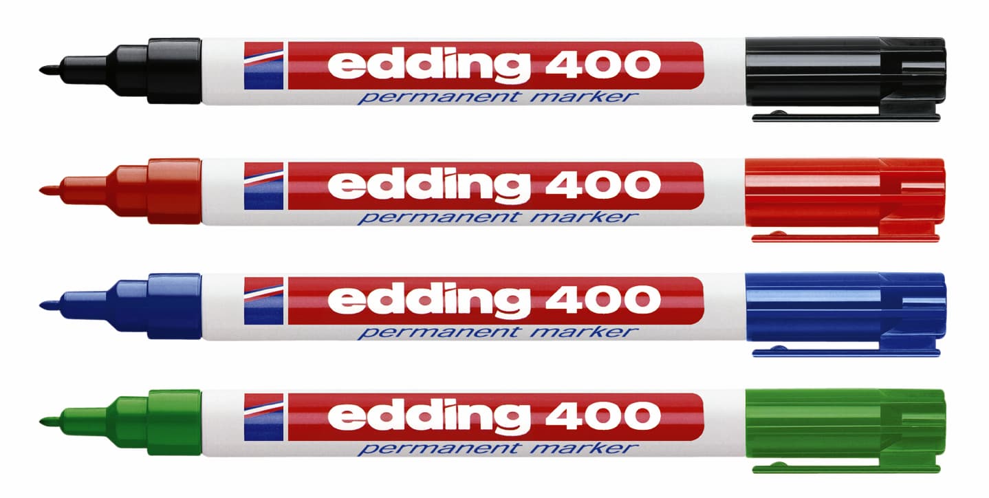 Viltstift edding 400 rond 1mm rood 2