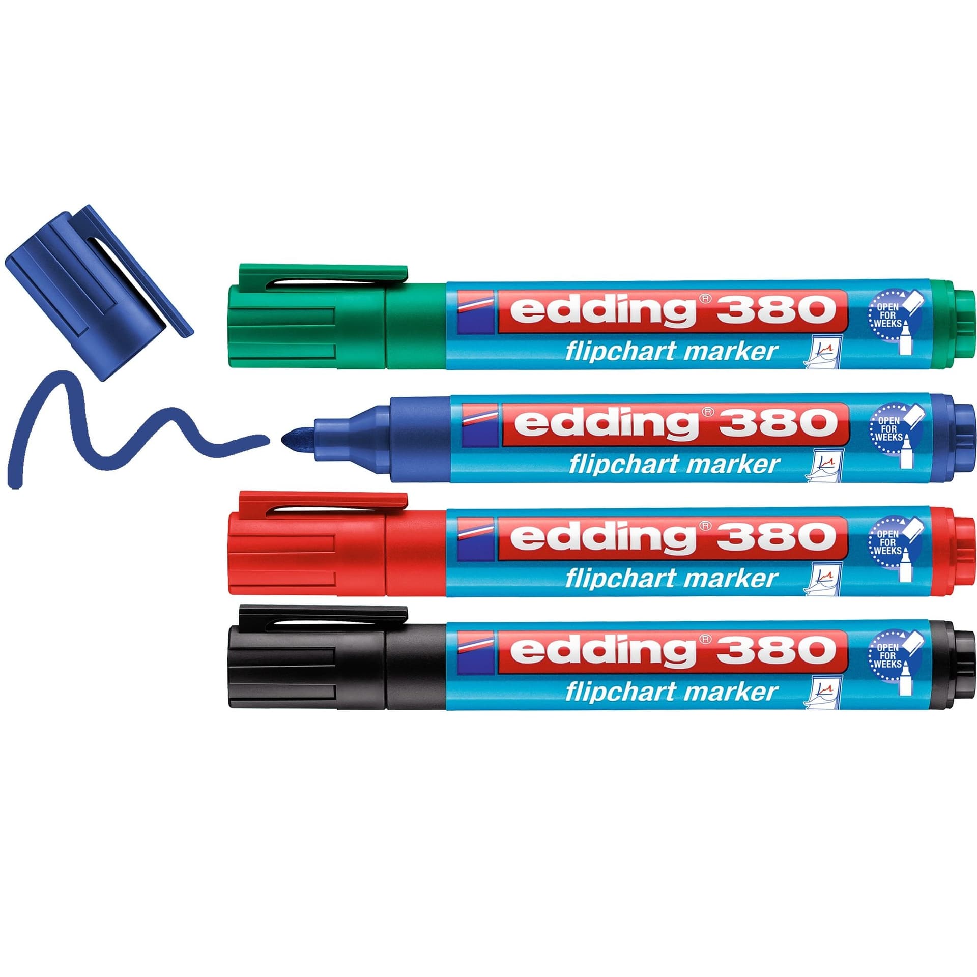 Viltstift edding 380 flipover rond 1.5-3mm assorti set à 4 stuks 2
