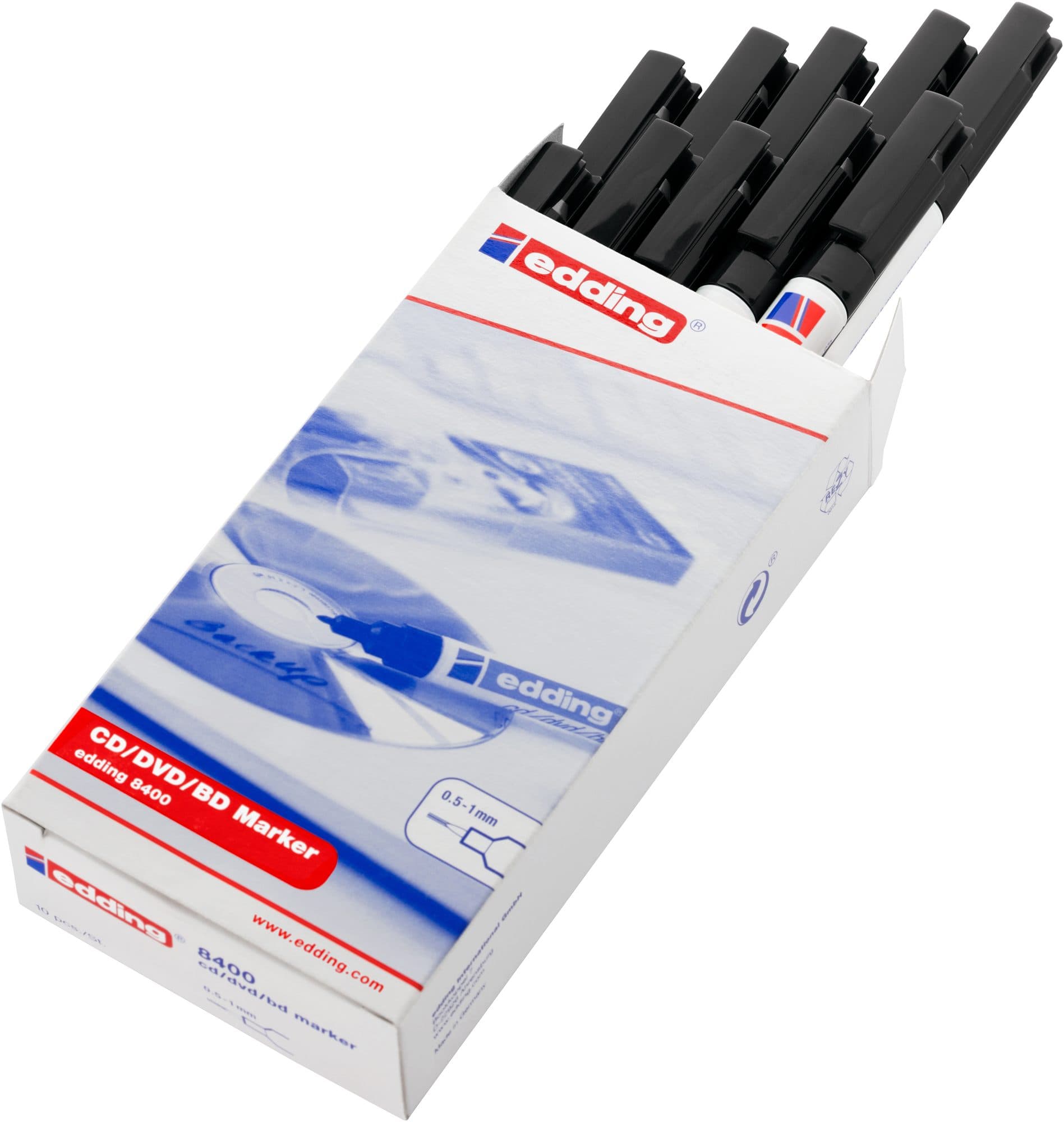 Cd marker edding 8400 rond 0.5-1.0mm zwart 3