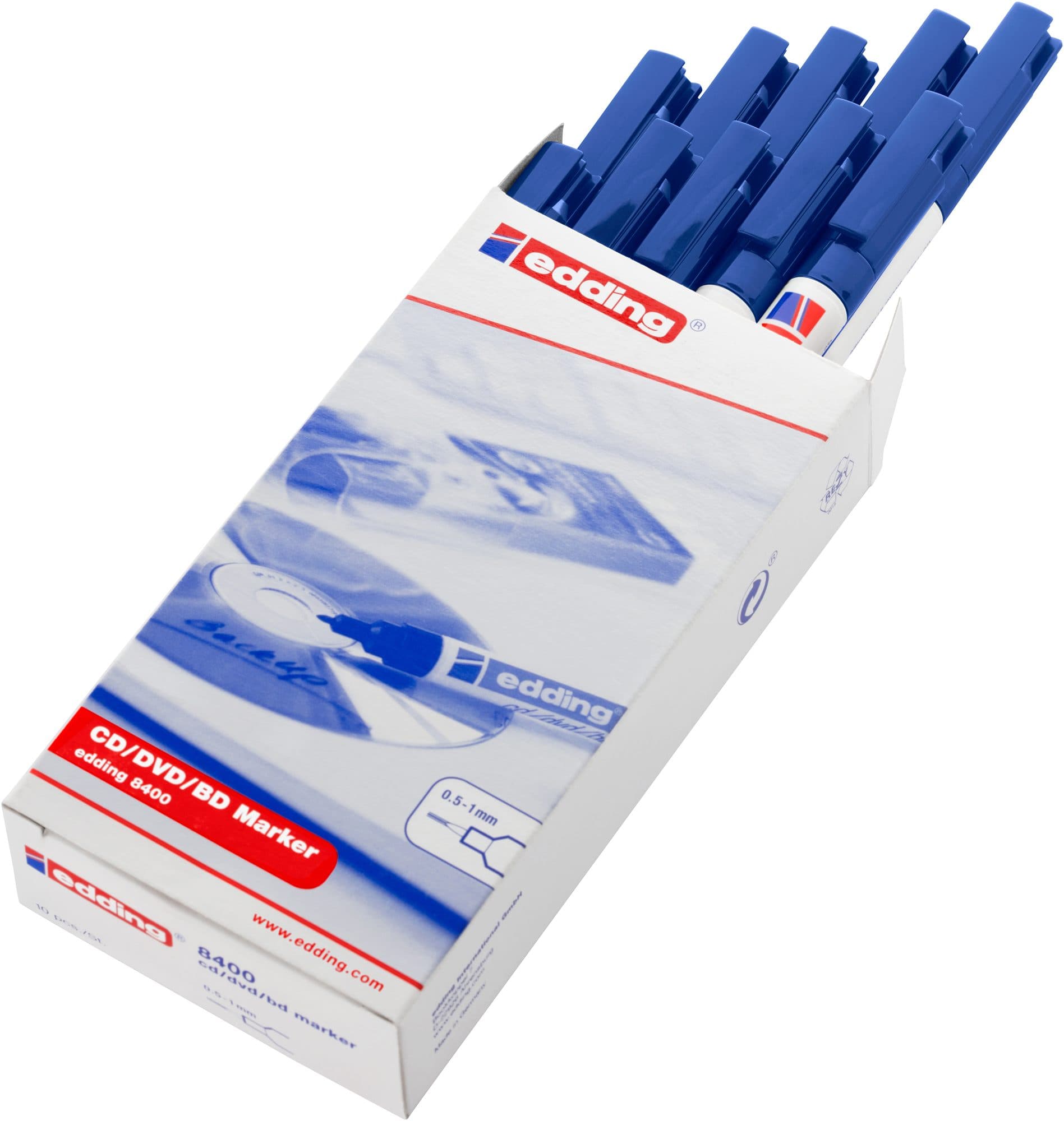 Cd marker edding 8400 rond 0.5-1.0mm blauw 3