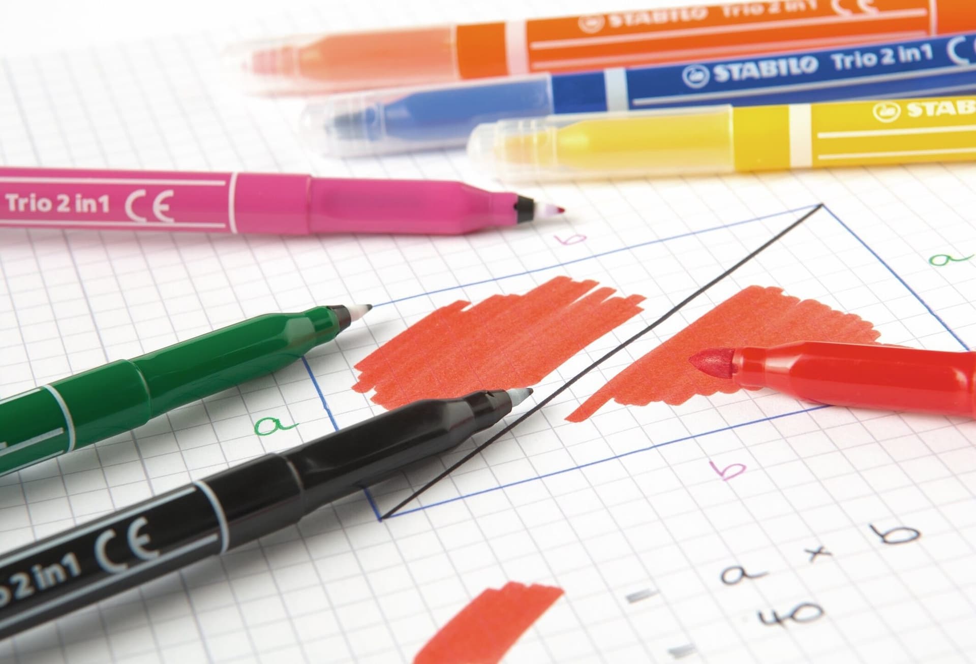 Viltstift STABILO Trio 2 in 1 assorti etui à 10 stuks 4