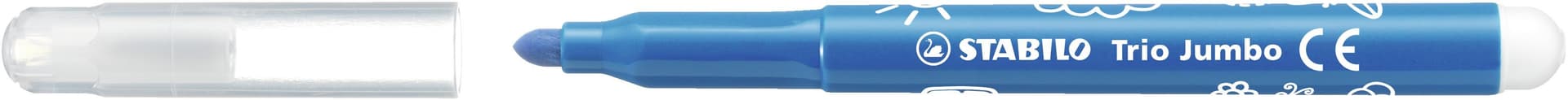 Viltstift STABILO Trio Jumbo 380/12 extra large assorti 12 stuks 2
