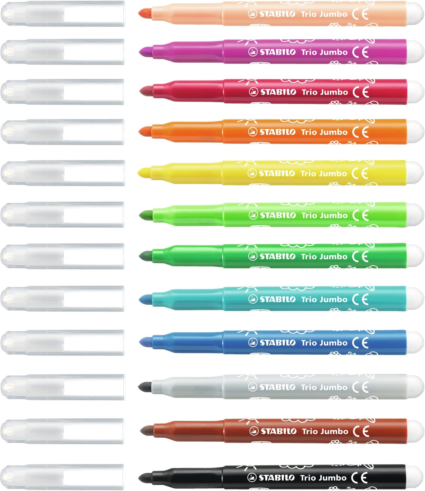 Viltstift STABILO Trio Jumbo 380/12 extra large assorti 12 stuks 4