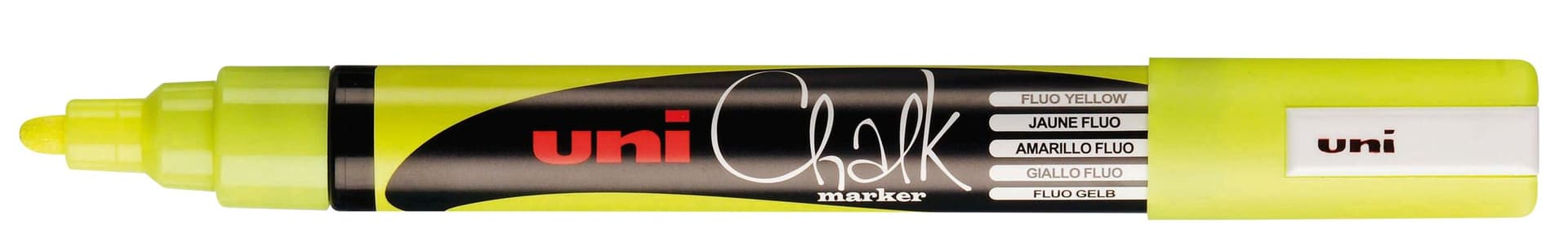 Krijtstift Uni-ball chalk rond 1.8-2.5mm fluor geel