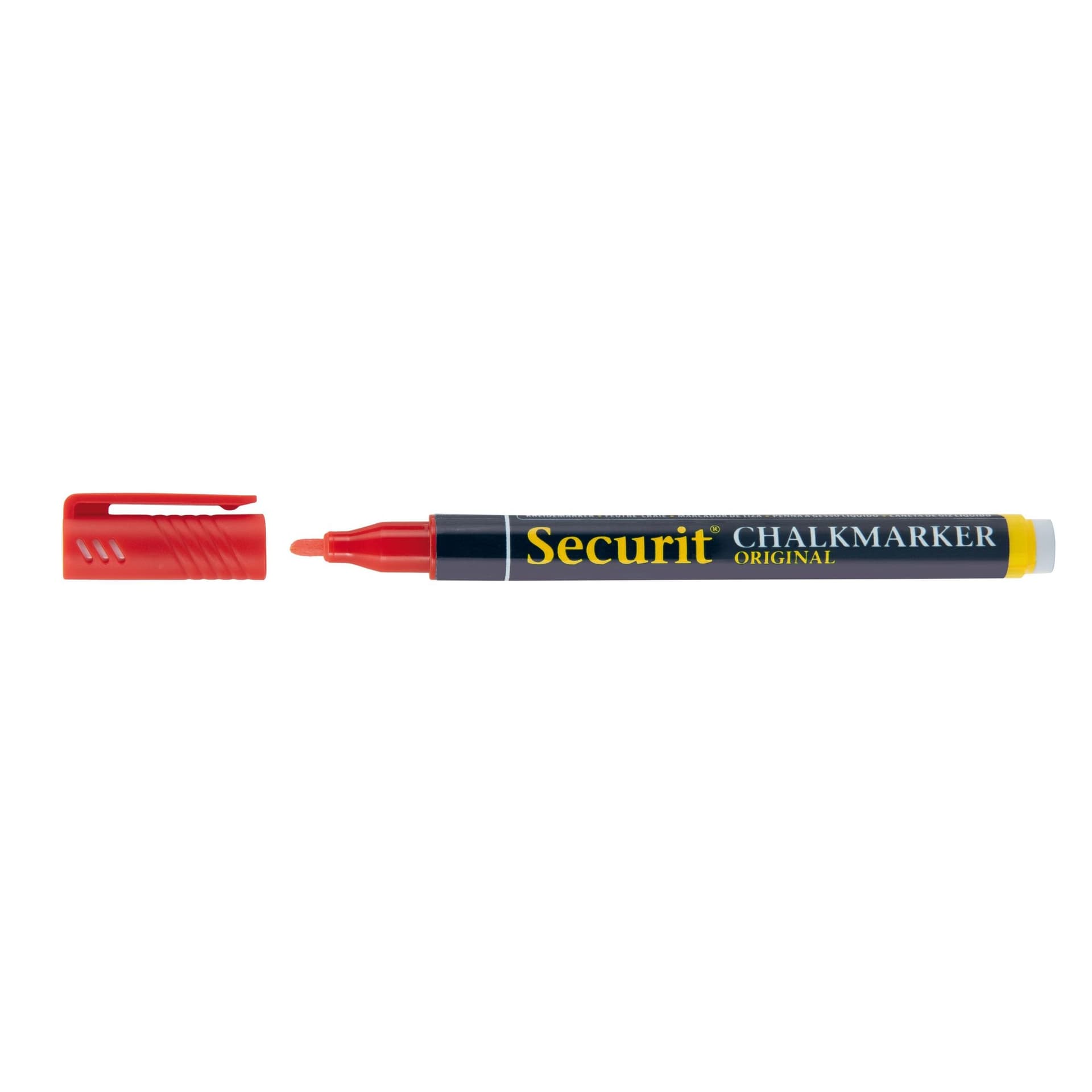 Krijtstift Securit SMA-100 rond 1-2mm wit/blauw/groen/rood blister à 4 stuks 5